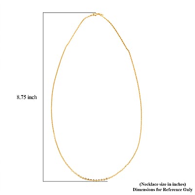  1.5mm Rolo Chain Necklace in 18K Yellow Gold 1.4 Grams 18 Inches