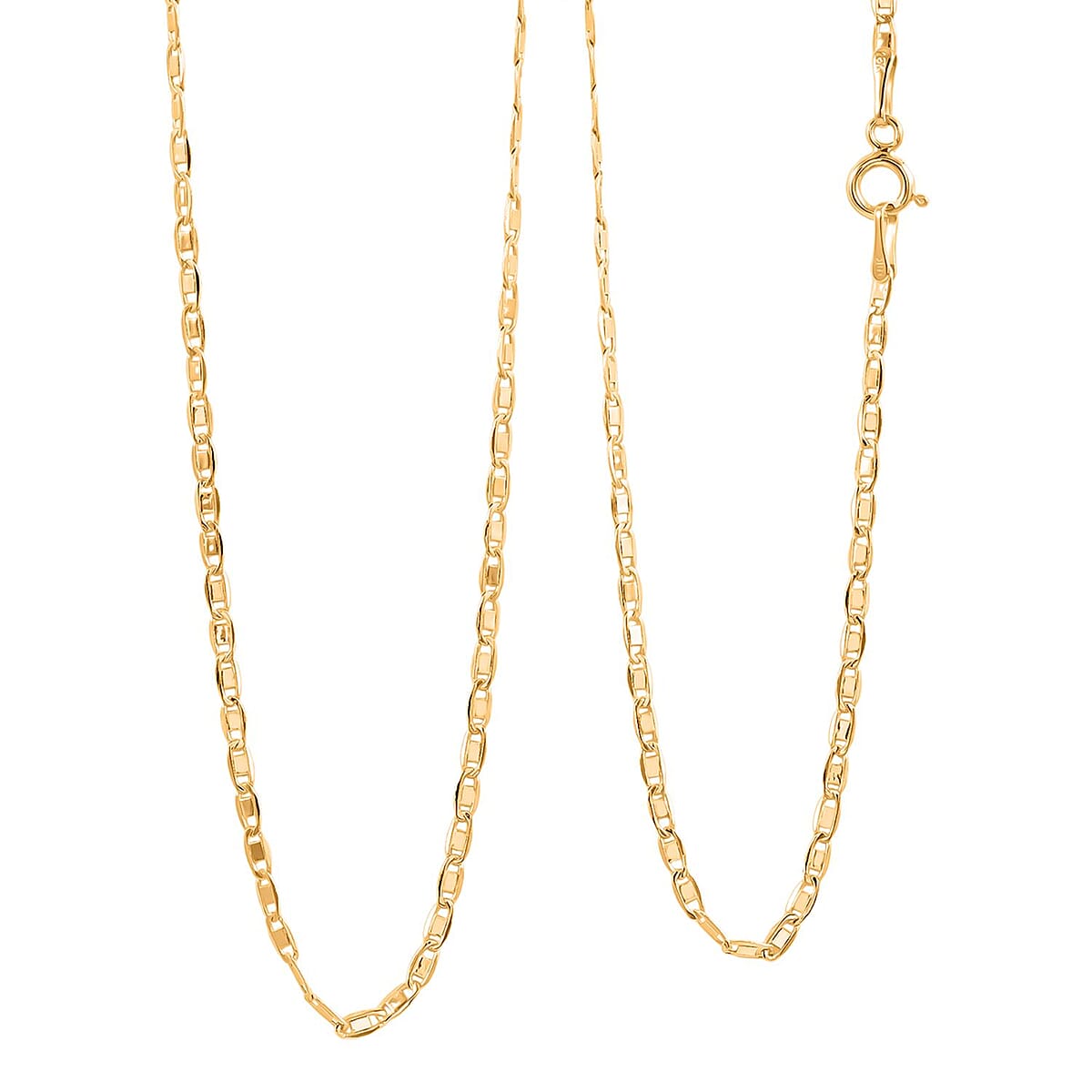 Doorbuster 1.8mm Valentino Chain Necklace in 18K Yellow Gold 1.7 Grams 20 Inches image number 0