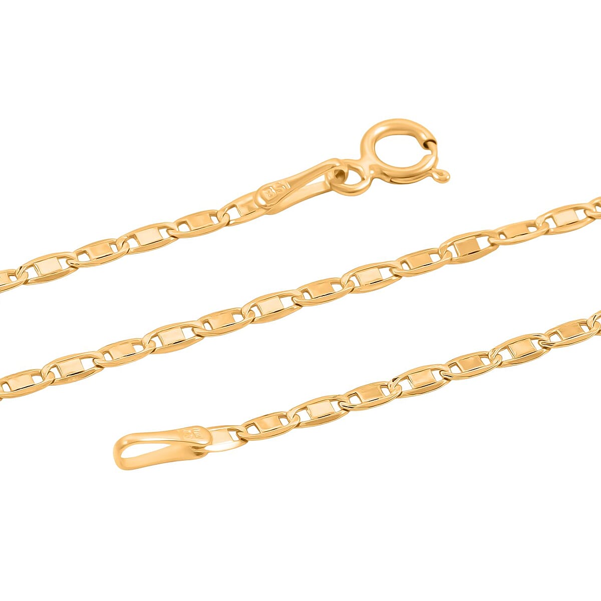 Doorbuster 1.8mm Valentino Chain Necklace in 18K Yellow Gold 1.7 Grams 20 Inches image number 5