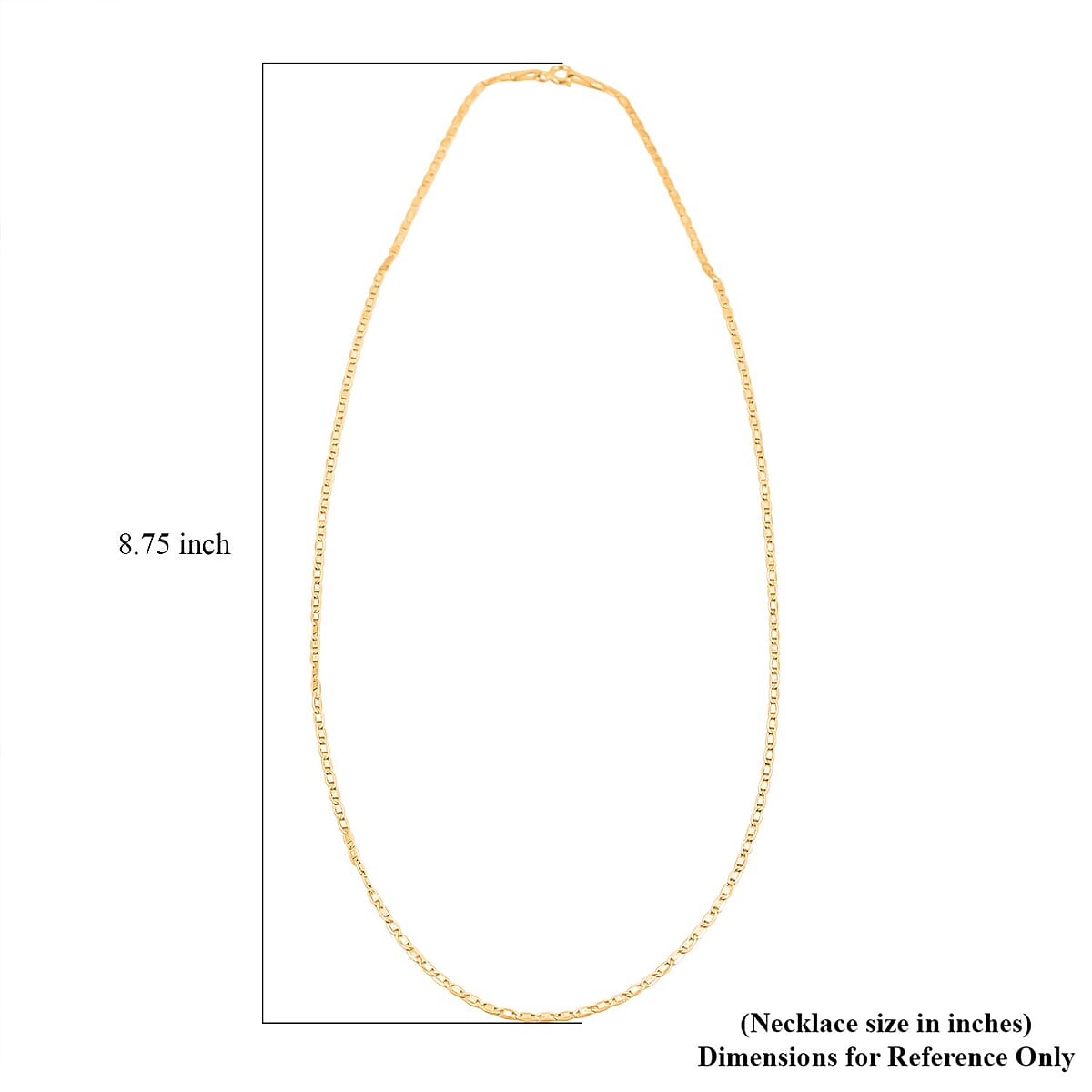 Doorbuster 1.8mm Valentino Chain Necklace in 18K Yellow Gold 1.7 Grams 20 Inches image number 6