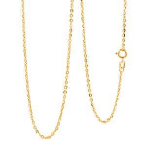Doorbuster 1.5mm Rolo Chain Necklace in 18K Yellow Gold 1.6 Grams 20 Inches