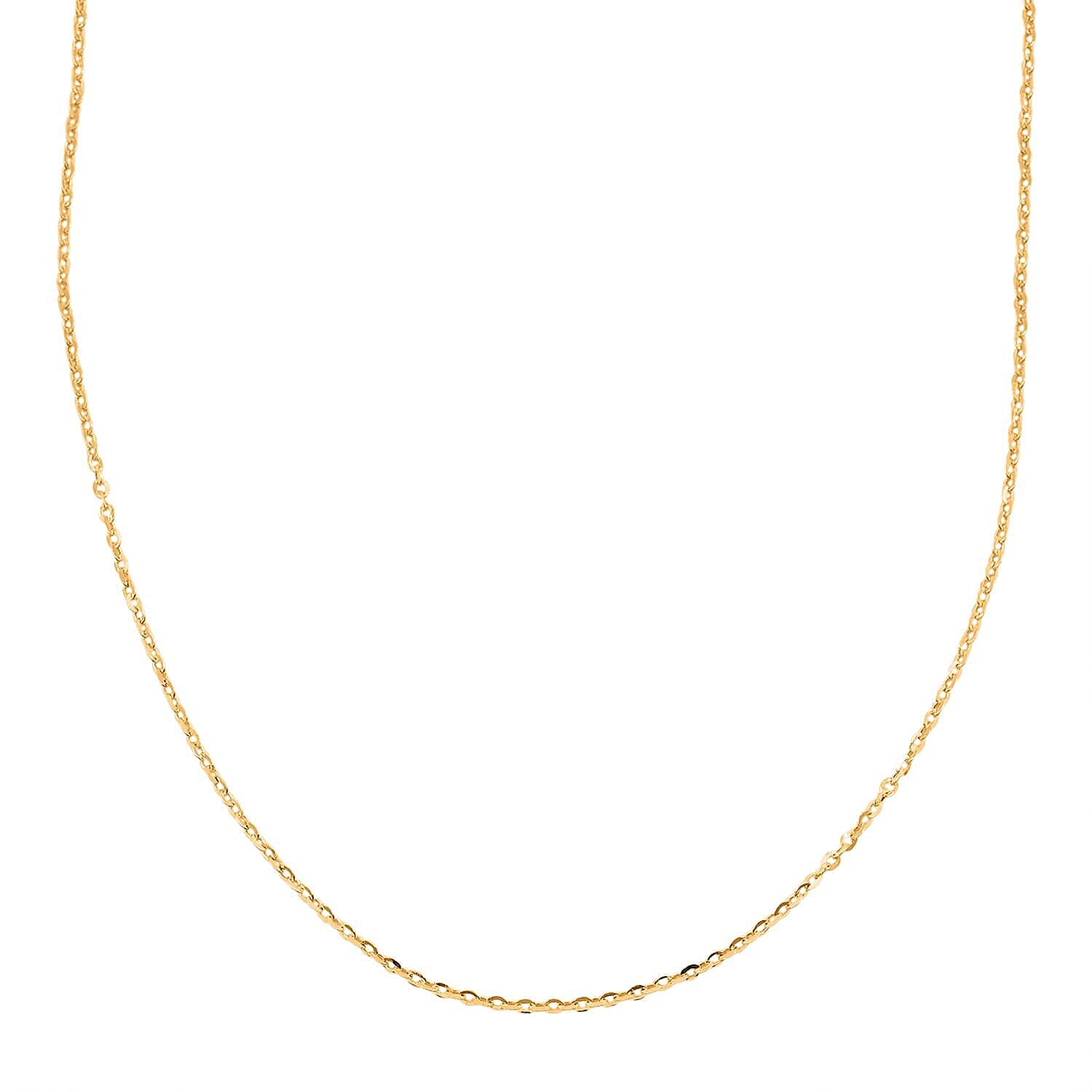 1.5mm Rolo Chain Necklace in 18K Yellow Gold 1.6 Grams 20 Inches