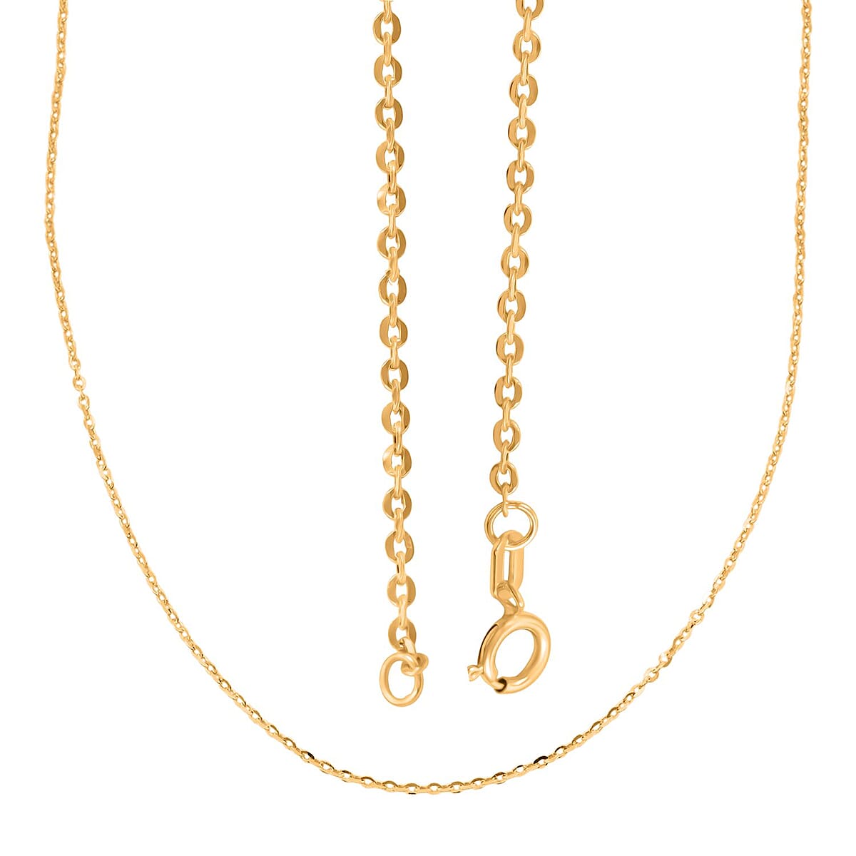 Doorbuster 1.5mm Rolo Chain Necklace in 18K Yellow Gold 1.6 Grams 20 Inches image number 4