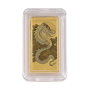 Doorbuster 24K Yellow Gold 3D Dragon Emboss Sheet (10x20x0.23mm) 1gram