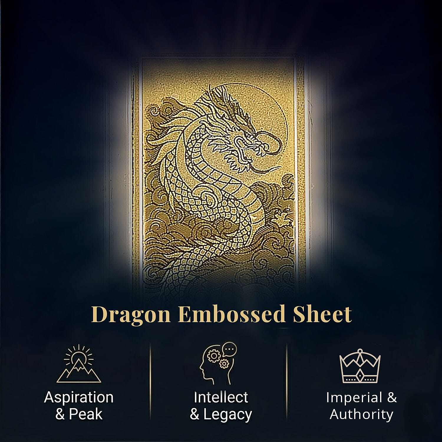 24K Yellow Gold Dragon Emboss Bar (10x20x0.23mm) 1gram