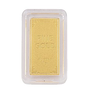 Doorbuster 24K Yellow Gold Dragon Emboss Bar (10x20x0.23mm) 1gram