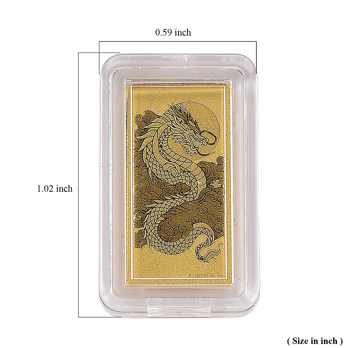 Doorbuster 24K Yellow Gold 3D Dragon Emboss Sheet (10x20x0.23mm) 1gram image number 4