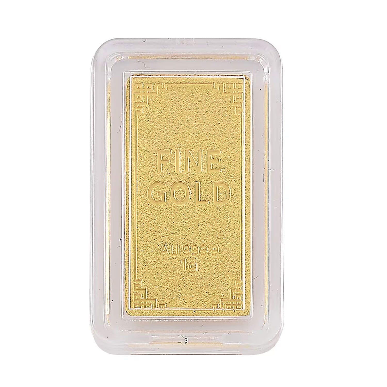 24K Yellow Gold Dragon Emboss Bar (10x20x0.23mm) 1gram