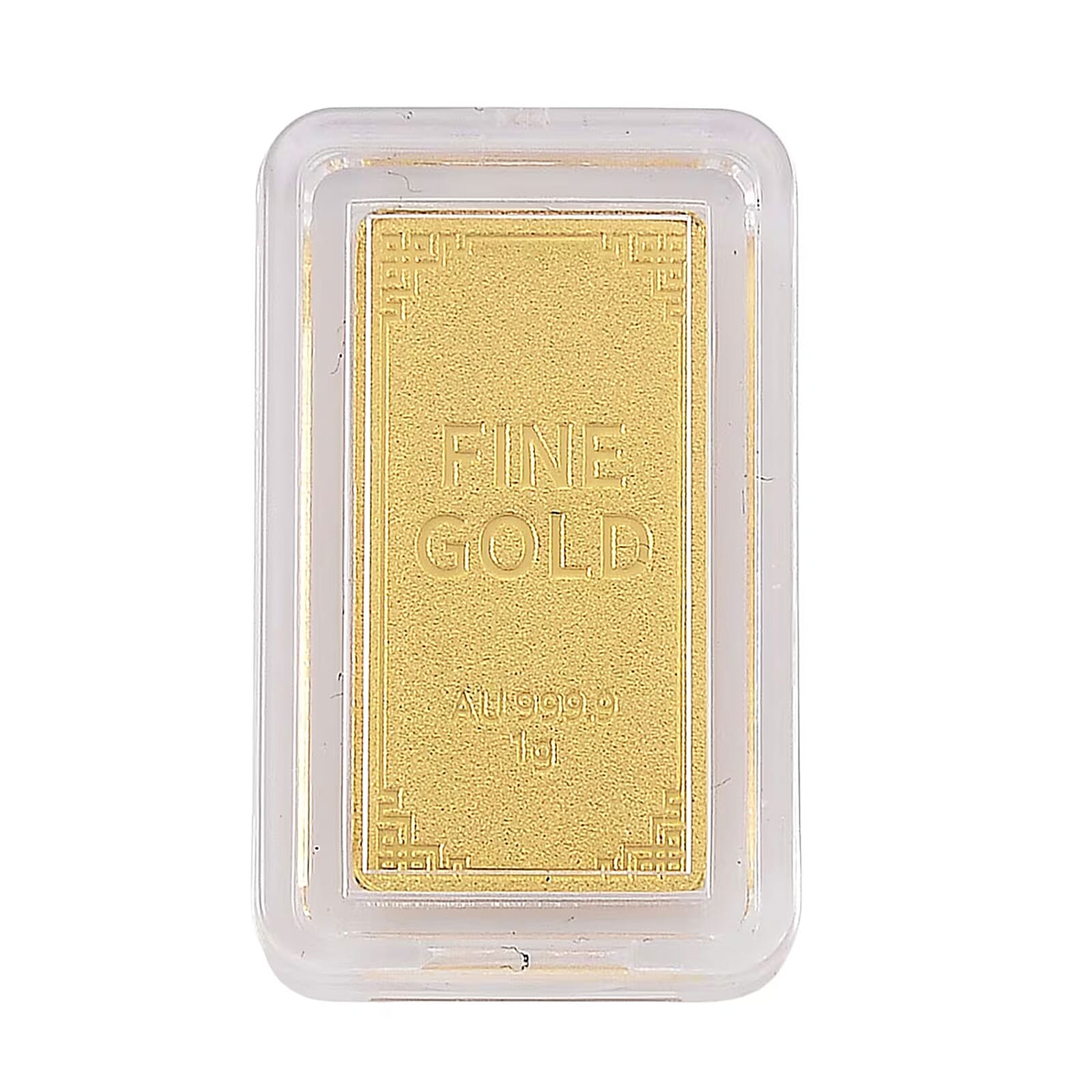 24K Yellow Gold Dragon Emboss Bar (10x20x0.23mm) 1gram