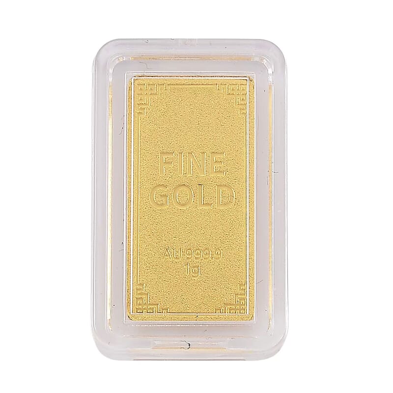 24K Yellow Gold Dragon Emboss Bar (10x20x0.23mm) 1gram