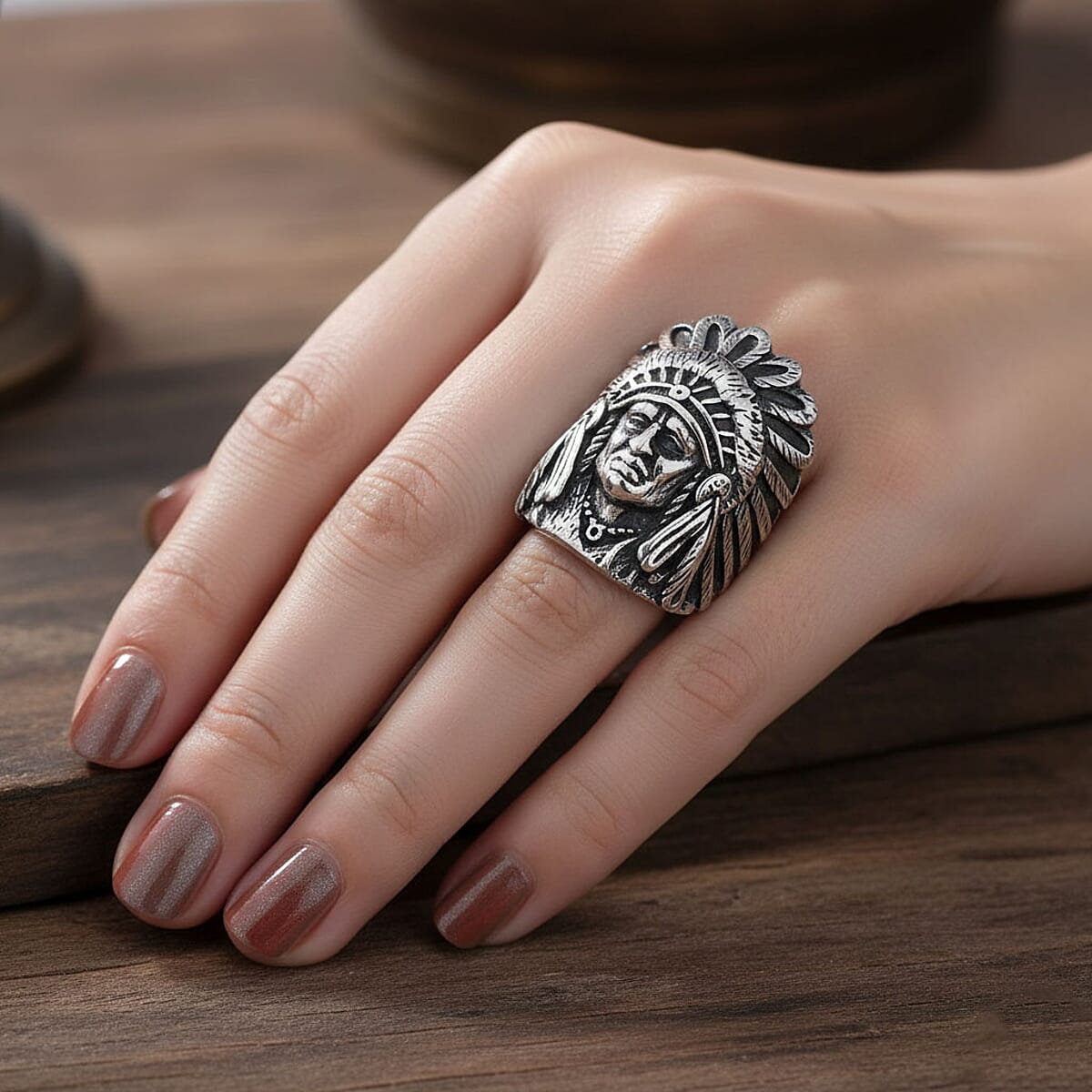 Chief Men's Ring in Stainless Steel (Size 10.0) image number 2