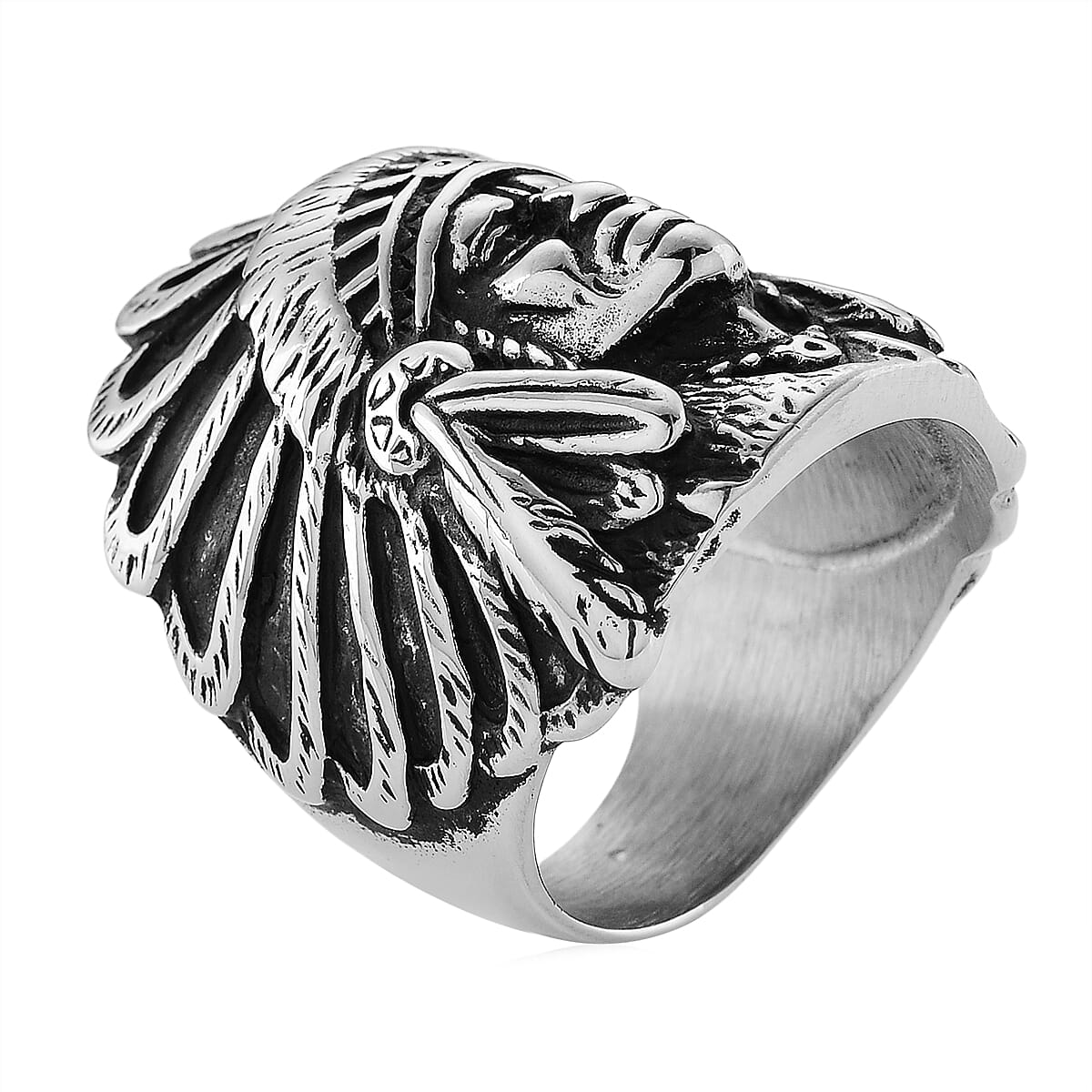 Chief Men's Ring in Stainless Steel (Size 9.0) image number 3