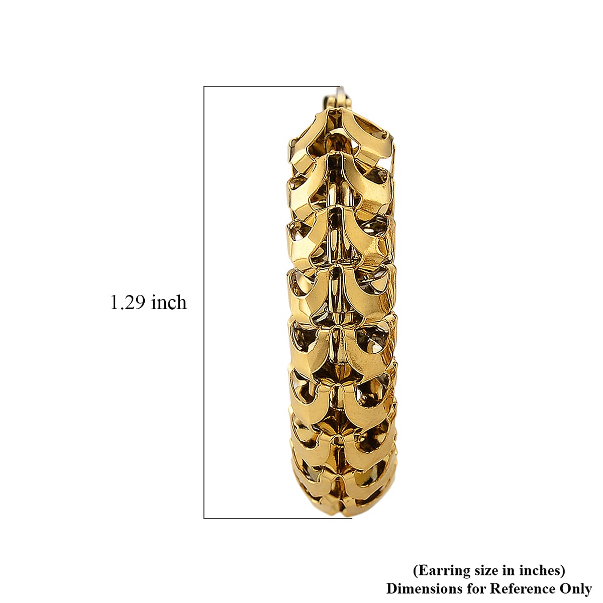 Hoop Earrings in ION Plated YG Stainless Steel image number 4