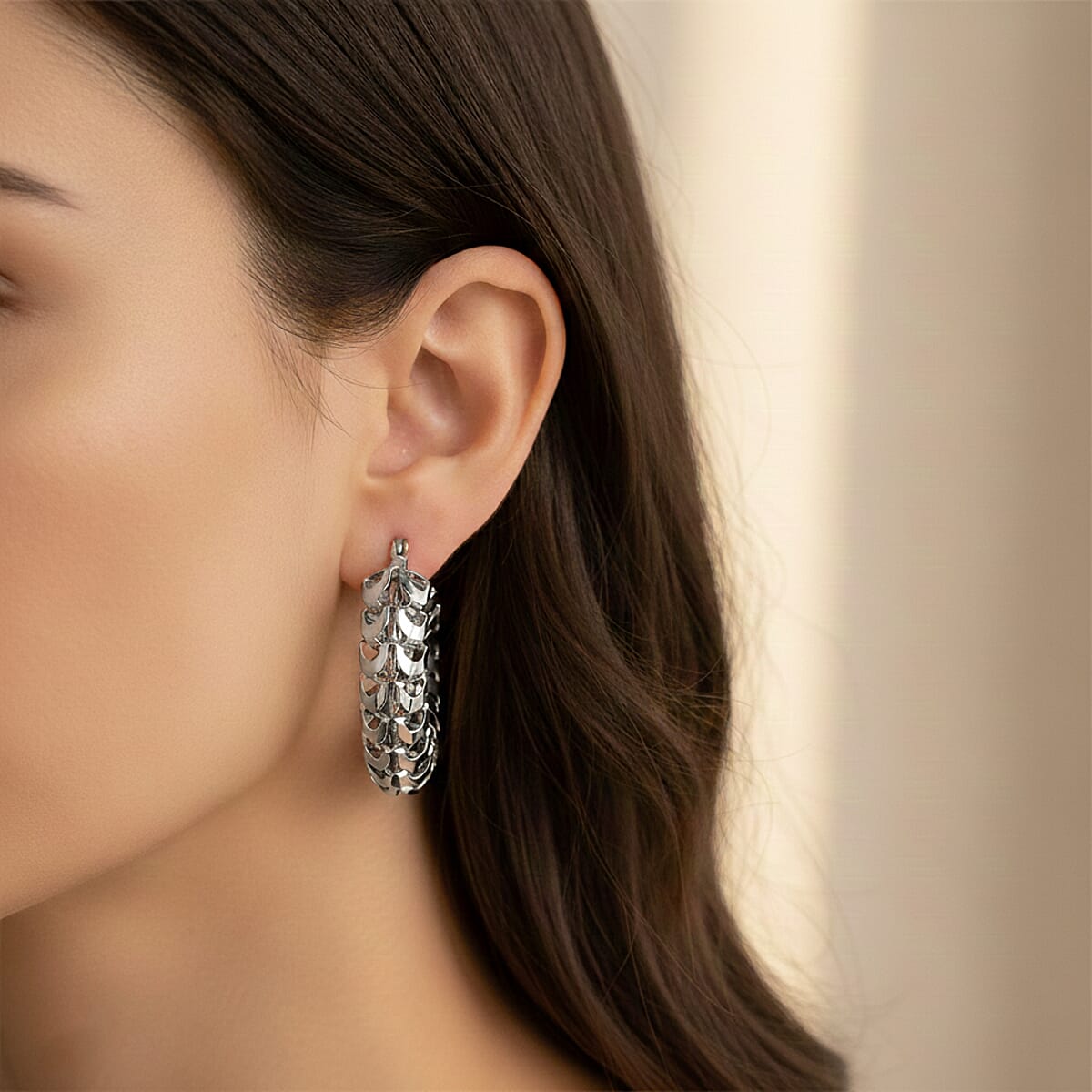 Hoop Earrings in Stainless Steel image number 2