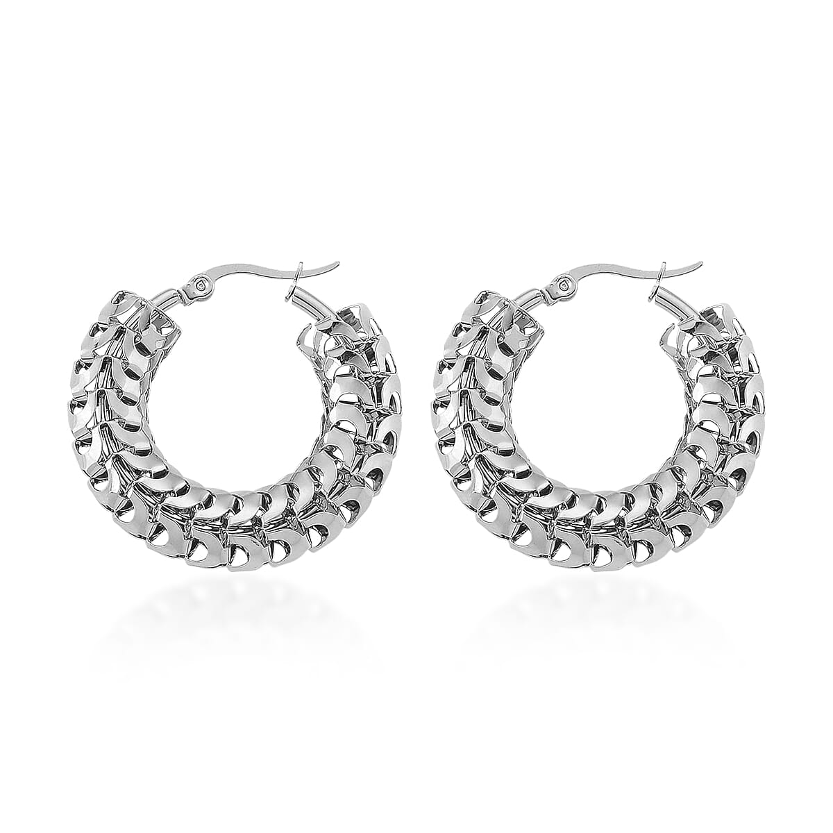 Hoop Earrings in Stainless Steel image number 3
