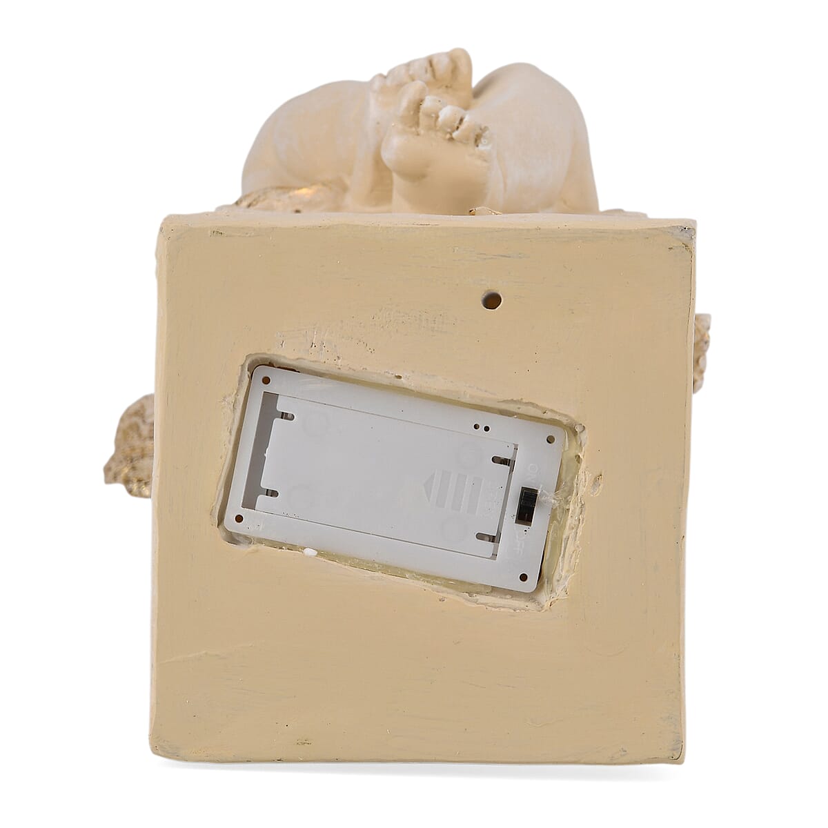 Livmore White Polyresin Seated Angel Figurine with Light (2xAA Battery not Included) image number 7