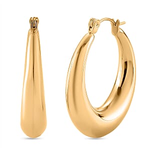 Classic Hoop Earrings in ION Plated YG Stainless Steel