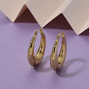 Classic Hoop Earrings in ION Plated YG Stainless Steel