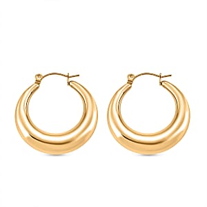 Classic Hoop Earrings in ION Plated YG Stainless Steel