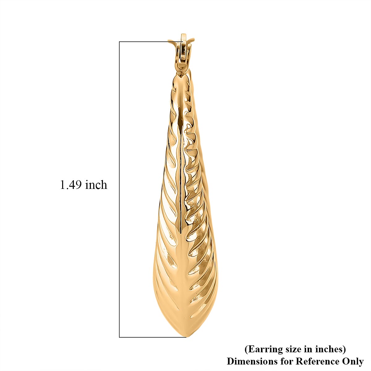 Hoop Earrings in ION Plated YG Stainless Steel image number 4