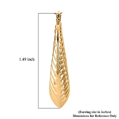 Cuban Link Hoop Earrings in ION Plated YG Stainless Steel
