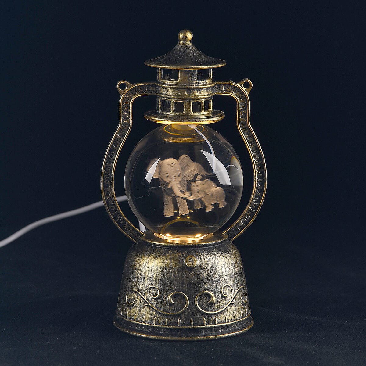 Livmore Elephant Crystal Table Lamp image number 1
