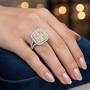 Ankur Treasure Chest Natural Yellow Diamond, White Diamond Ring in 14K Yellow Gold 1.00 ctw (Size 10.0)