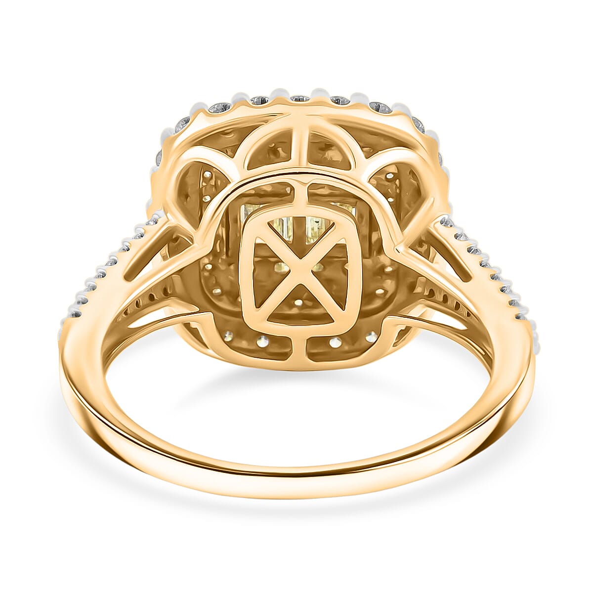 Ankur Treasure Chest Natural Yellow Diamond, White Diamond Ring in 14K Yellow Gold 1.00 ctw (Size 7.0)