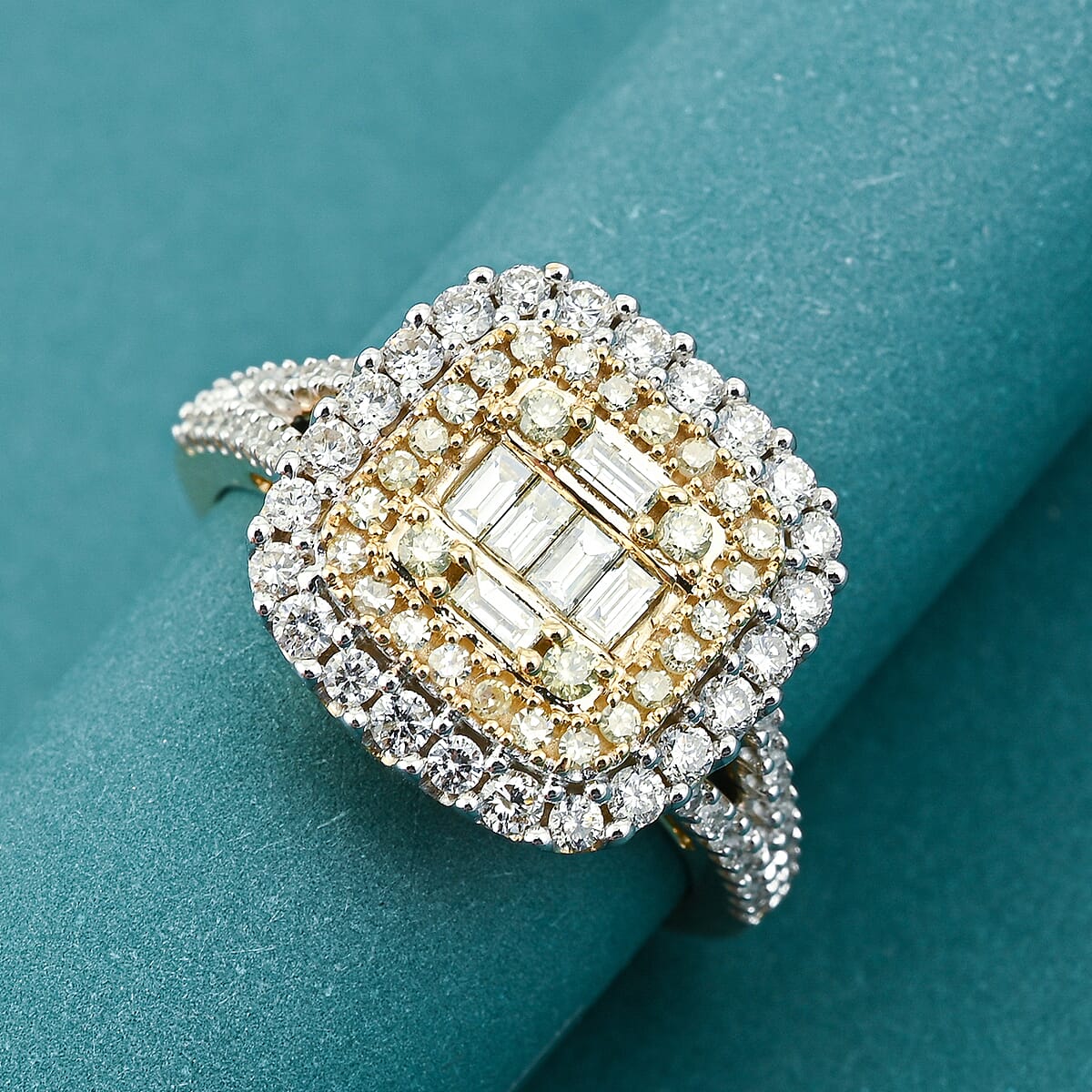 Ankur Treasure Chest Natural Yellow Diamond, White Diamond Ring in 14K Yellow Gold 1.00 ctw (Size 8.0) image number 1