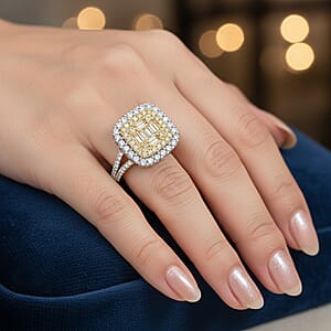 Ankur Treasure Chest Natural Yellow Diamond, White Diamond Ring in 14K Yellow Gold 1.00 ctw (Size 9.0)