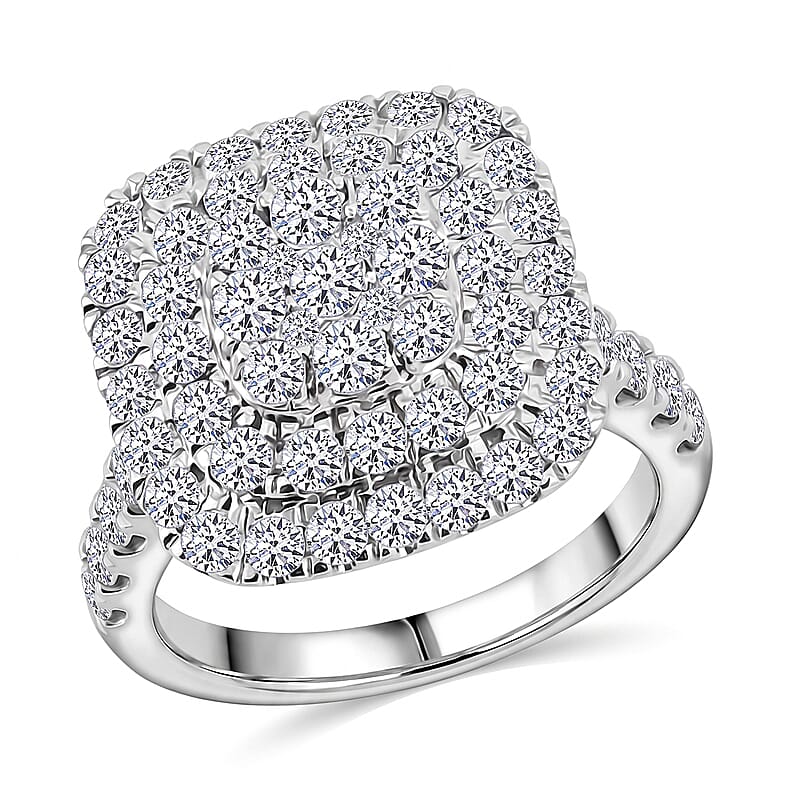 Luxuriant Lab Grown Diamond G VS 2.00 ctw Ring in Sterling Silver (Size 10.0)