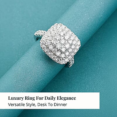 Luxuriant Lab Grown Diamond G VS 2.00 ctw Ring in Sterling Silver (Size 10.0)