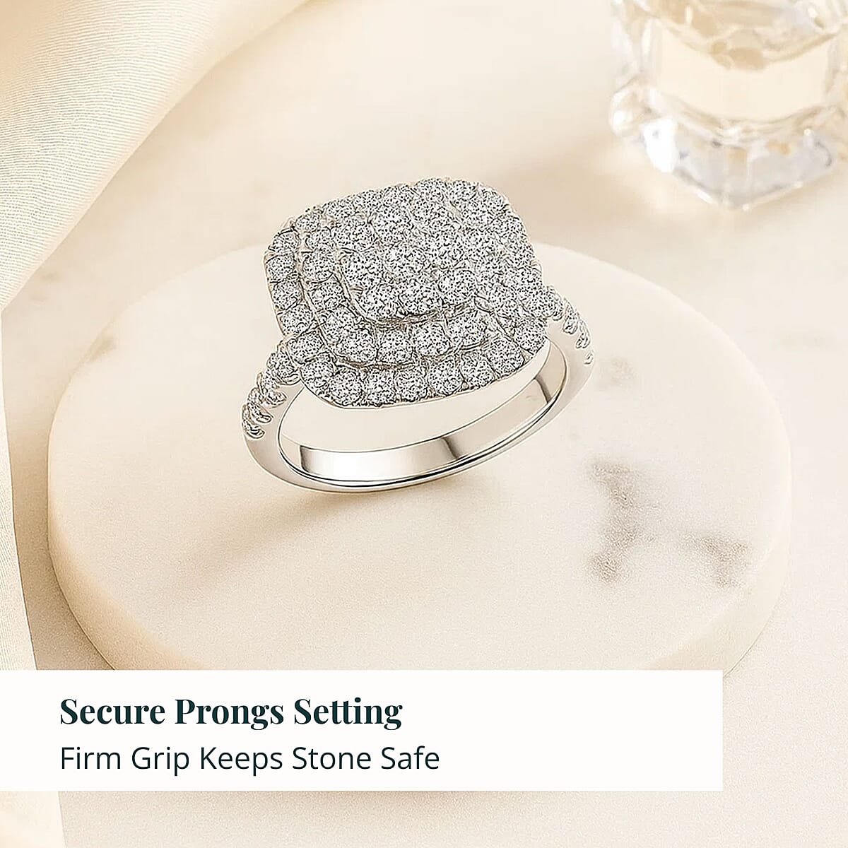 Luxuriant Lab Grown Diamond Ring in Sterling Silver 2.00 ctw (Size 8.0) (G VS) image number 4