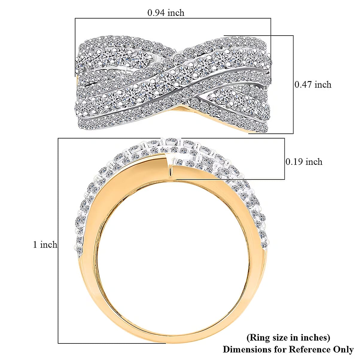 Luxuriant Lab Grown Diamond (G VS) Ring in 14K YG Over Sterling Silver (Size 10.0) 1.50 ctw image number 6
