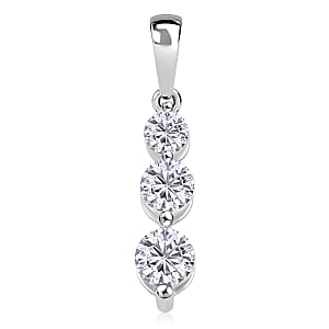 Doorbuster NY Closeout 14K White Gold Diamond GI1 0.50 ctw Pendant with Stainless Steel Necklace 18 Inches