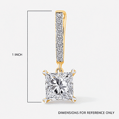 Luxuriant Lab Grown Diamond G VS 4.25 ctw Earrings in 14K Yellow Gold Over Sterling Silver