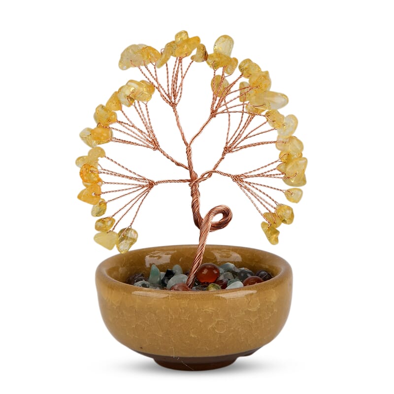 Livmore Citrine Tree with Ceramic Base
