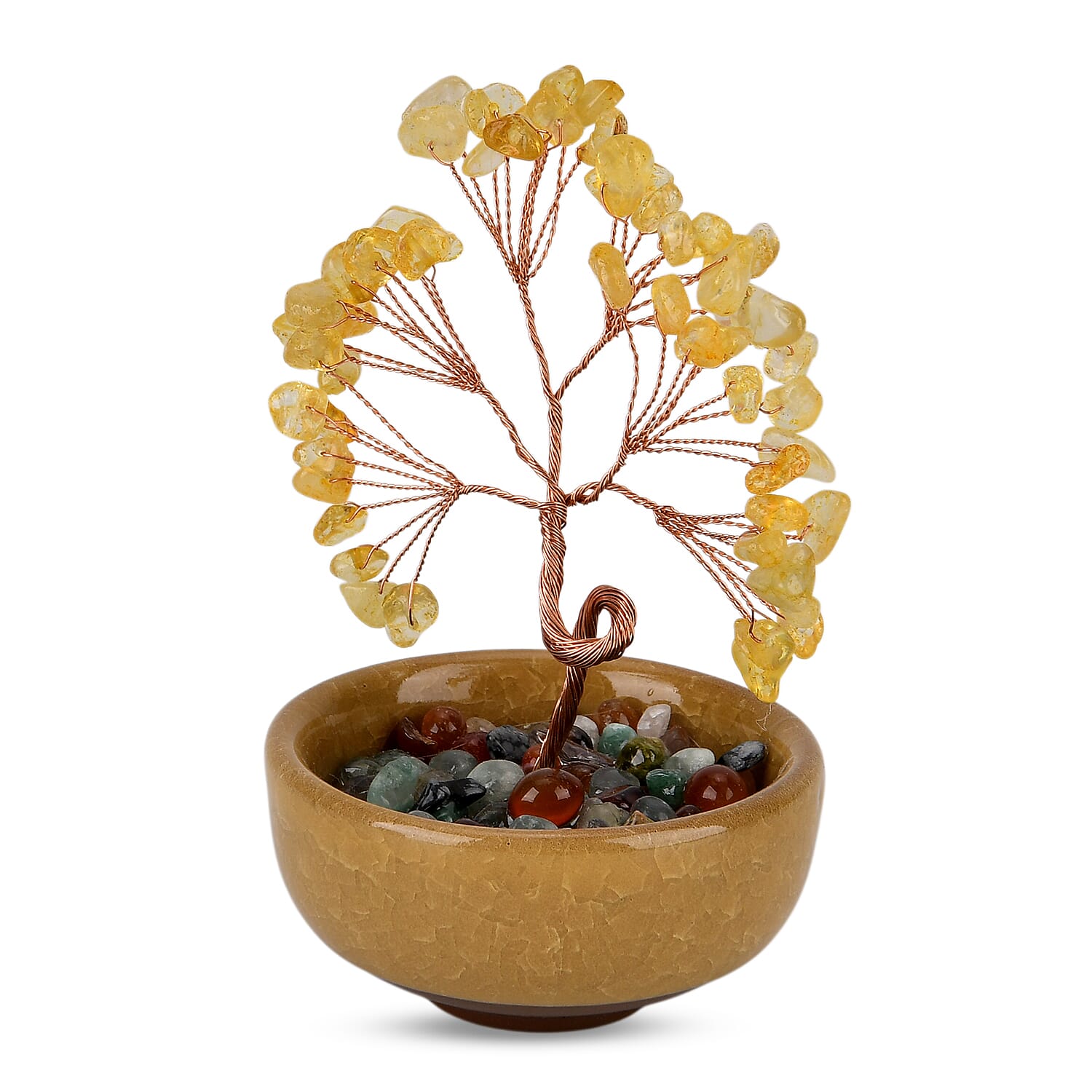 Livmore Citrine Tree with Ceramic Base