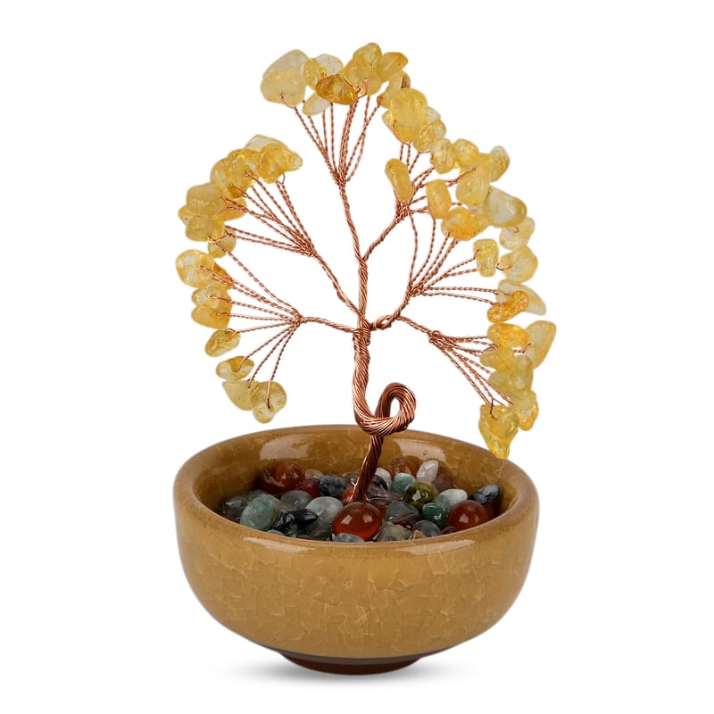 Livmore Citrine Tree with Ceramic Base