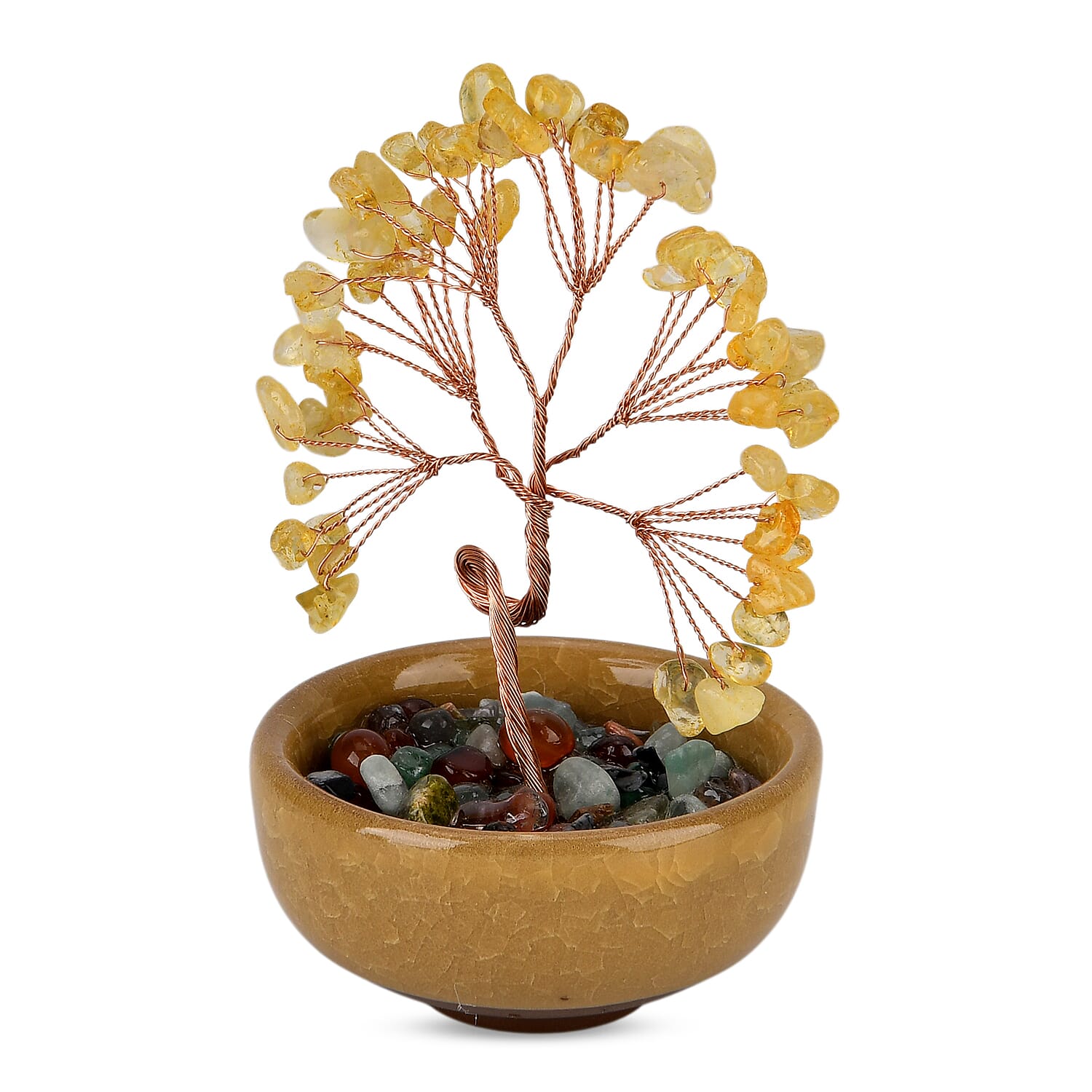 Livmore Citrine Tree with Ceramic Base