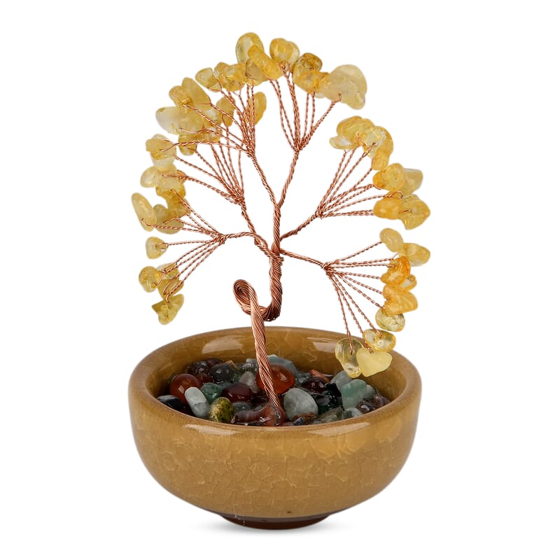 Livmore Citrine Tree with Ceramic Base