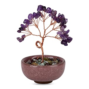 Livmore Amethyst Tree with Ceramic Base