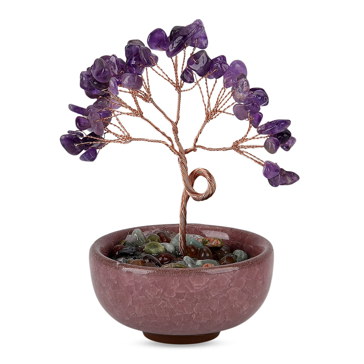 Livmore Amethyst Tree with Ceramic Base image number 3