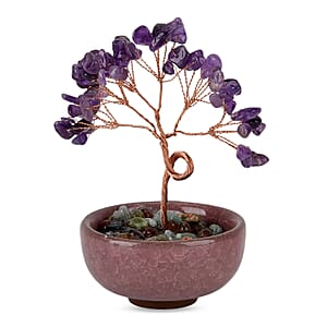 Livmore Amethyst Tree with Ceramic Base