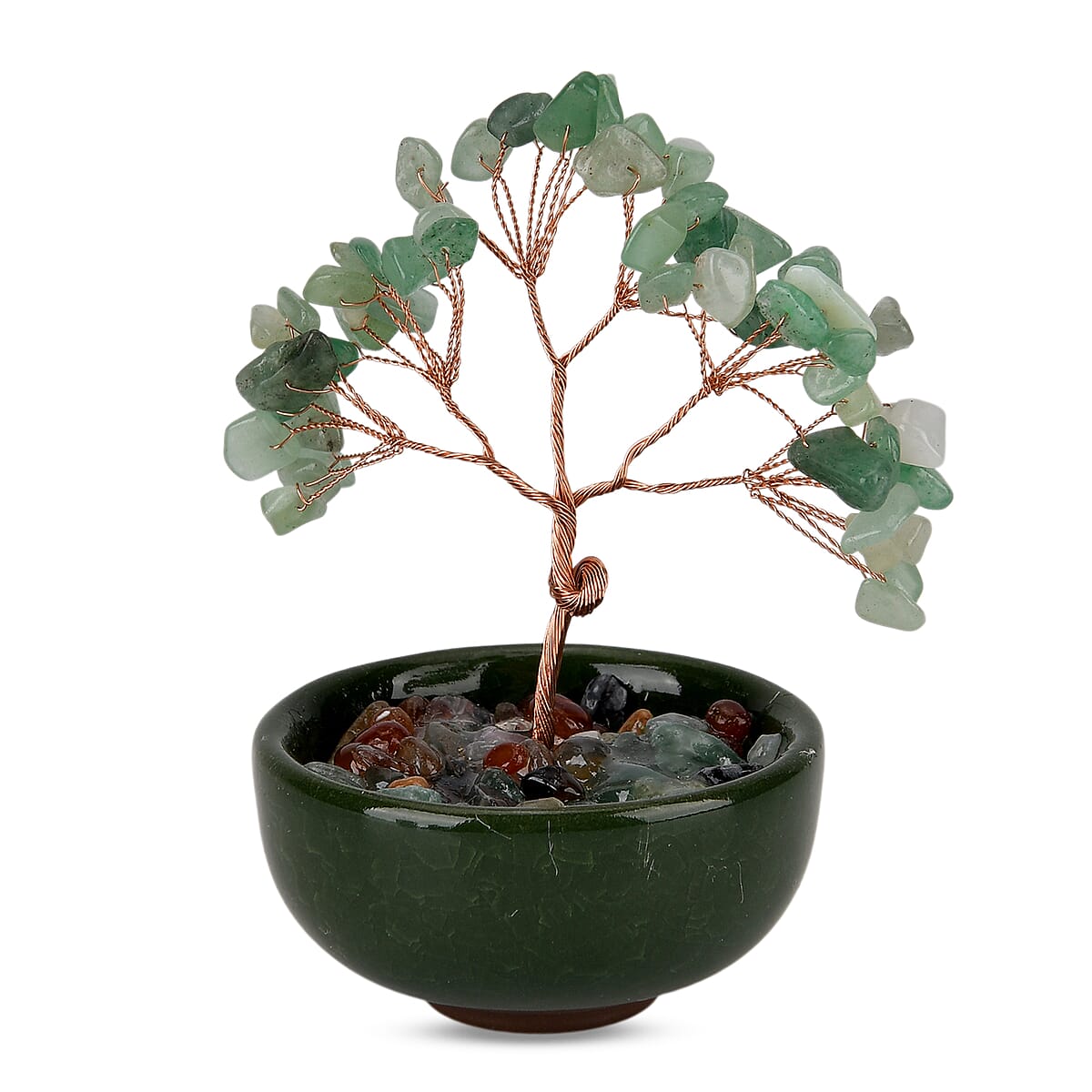 Livmore Green Aventurine Tree with Ceramic Base image number 2