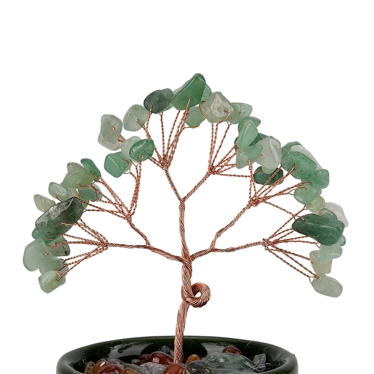 Livmore Green Aventurine Tree with Ceramic Base image number 4