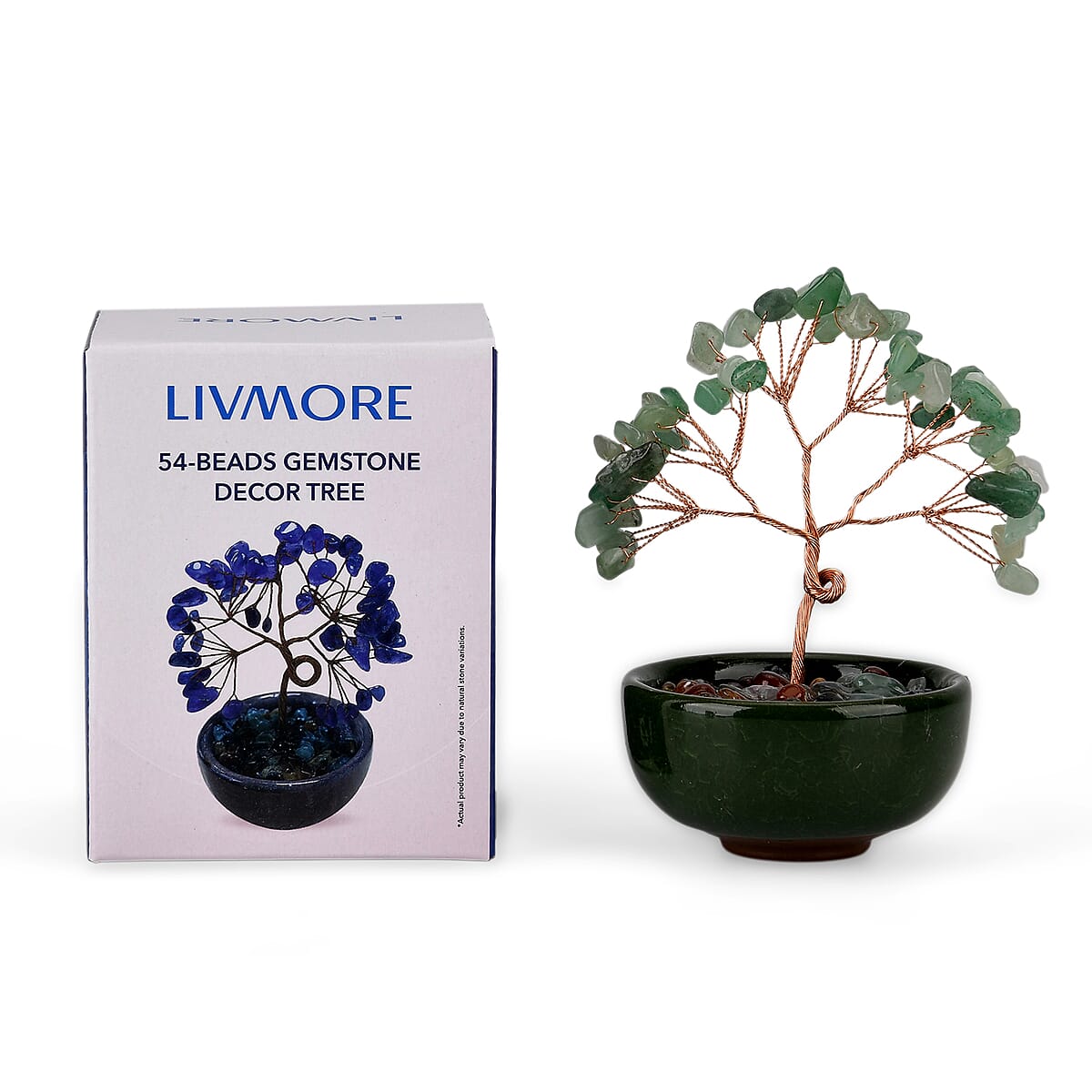 Livmore Green Aventurine Tree with Ceramic Base image number 5