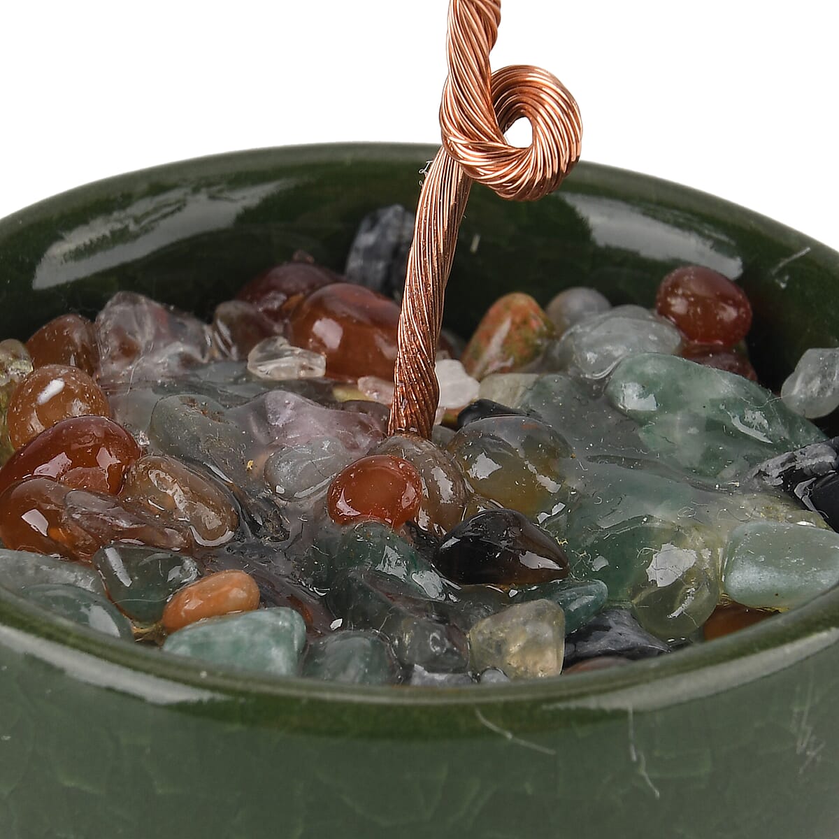 Livmore Green Aventurine Tree with Ceramic Base image number 6