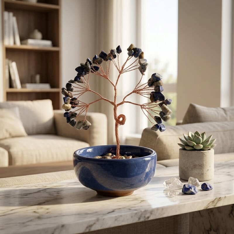 Livmore Lapis Tree with Ceramic Base