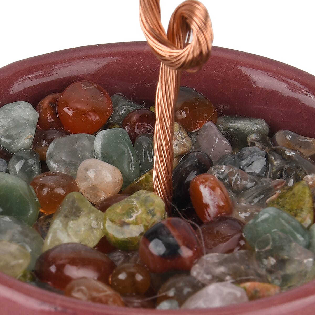Livmore Strawberry Quartz Tree with Ceramic Base image number 6